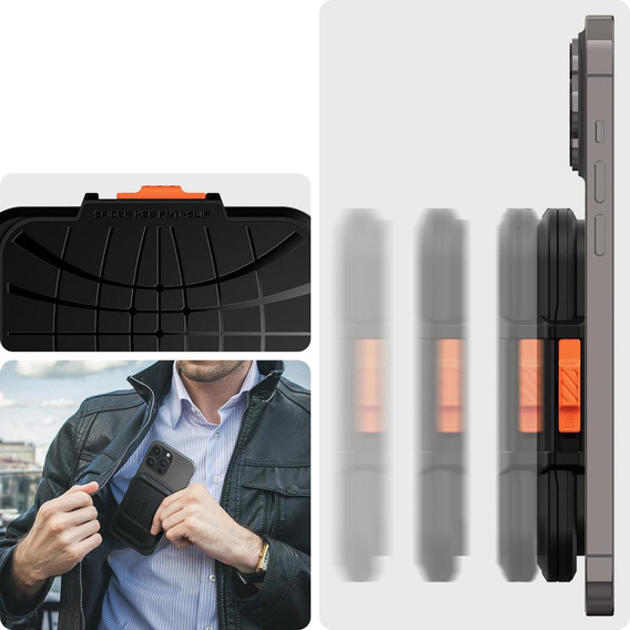 Portfel na karty, banknoty Spigen LockFit Wallet MagSafe do iPhone 17/16/15/14