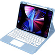 Etui z klawiaturą do iPad Air 10.9" 2022/2020 (5/4 gen.), Touchpad, niebieskie