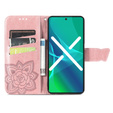 Etui z klapką do Infinix Note 30 Pro 4G, Butterfly, różowe rose gold