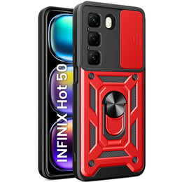 Etui pancerne do Infinix Hot 50 4G, CamShield Slide, czerwone