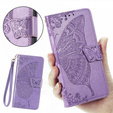Etui z klapką do Realme 14X / Realme C75, Butterfly, fioletowe