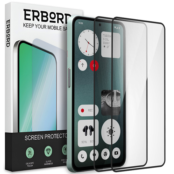 2x Szkło Hartowane ERBORD 3D do CMF Nothing Phone 2 Pro – ochrona całego ekranu
