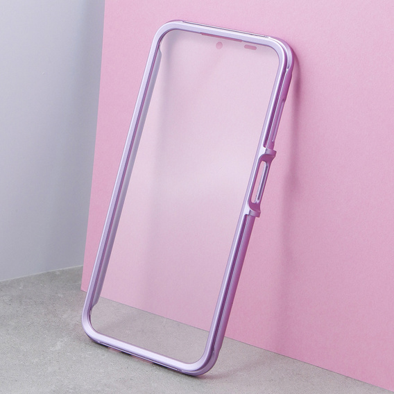 Etui do Samsung Galaxy A14 4G/5G, Suritch Full Body Flowers, fioletowe