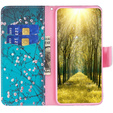Etui z klapką do Samsung Galaxy A55 5G, Wallet, Sakura niebieskie