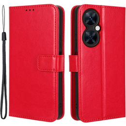 Etui z klapką do Huawei Nova 11i, Crazy Horse Wallet, czerwone