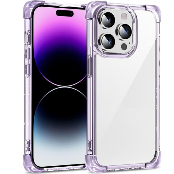 Etui do iPhone 14 Pro Max, ERBORD CornerShield, fioletowe