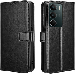 Etui z klapką Crazy Horse Wallet do Realme C71 – czarne