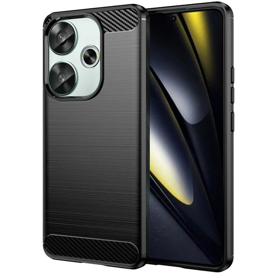 Etui do Xiaomi Poco F6, Carbon, czarne