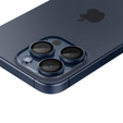 2x Spigen OPTIK.TR "EZ FIT", Szkło Hartowane na Aparat do iPhone 15 Pro / Pro Max / 14 Pro / Pro Max, Granatowe
