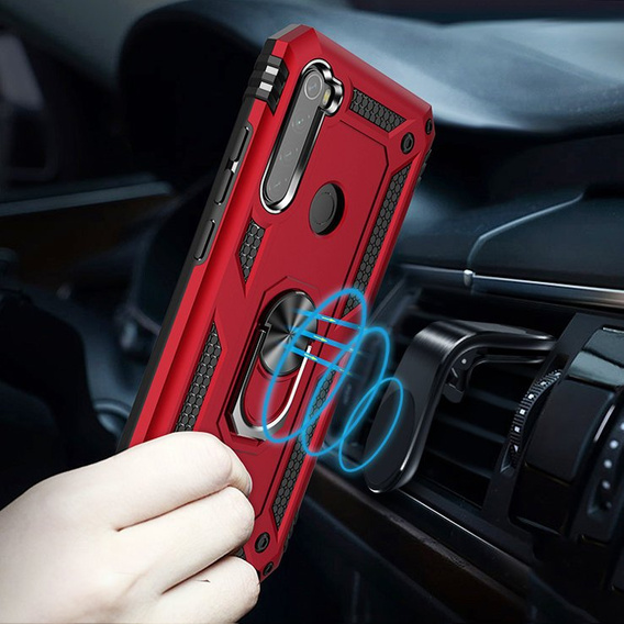 Etui pancerne do Xiaomi Redmi Note 8T, Nox Case Ring, czerwone