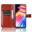 Etui z klapką do Infinix Hot 30i, Crazy Horse Wallet, brązowe