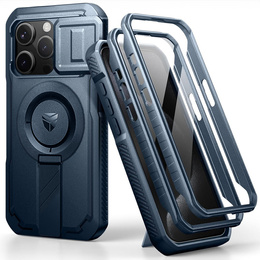 Dexnor – magnetyczne etui z osłoną aparatu do iPhone 15 Pro - niebieskie