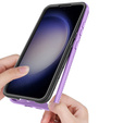Etui do Samsung Galaxy S24, Shockproof, z folią, fioletowe