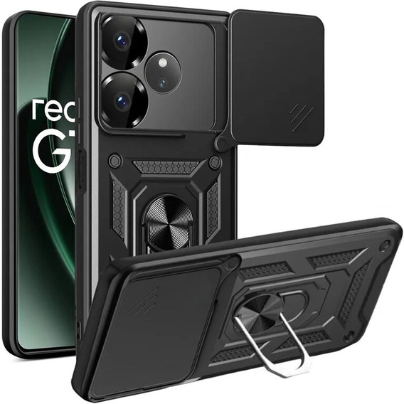 Etui pancerne do Realme GT 6 / 6T, CamShield Slide, czarne