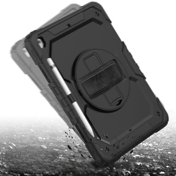 Etui pancerne do iPad 10.2" 2021/2020/2019 (9/8/7 gen.), ochronne 360 z miejscem na rysik, Czarne
