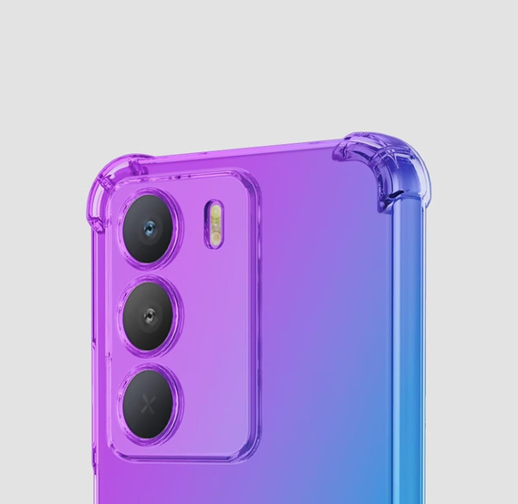 Etui Gradient Dropproof do Realme 14X / Realme C75, Fioletowe / niebieskie