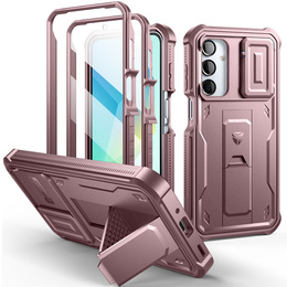 Etui pancerne do Samsung Galaxy A16 / A16 5G, Dexnor Full Body (Two Frames), różowe