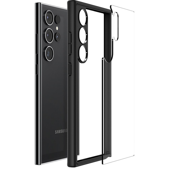 Etui Spigen do Samsung Galaxy S24 Ultra, Ultra Hybrid, przezroczyste czarne