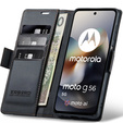 Etui ERBORD Glossy Litchi portfel z klapką do Motorola Moto G56 5G