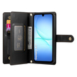 Etui z klapką do Samsung Galaxy A17 5G, Wallet Zipper Pocket, portfelowe, czarne