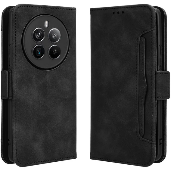 Etui z klapką do Realme 12 Pro 5G / 12 Pro+ 5G, Card Slot, czarne