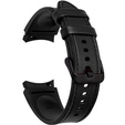 Pasek Skórzany do Samsung Galaxy Watch 4/5/6 40/42/43/44/45/46/47mm, Czarny