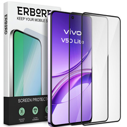 2x Szkło Hartowane ERBORD 3D do Vivo V50 Lite 4G / 5G– ochrona całego ekranu