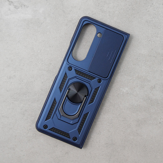 Etui pancerne do Samsung Galaxy Z Fold5 5G, CamShield Slide, niebieskie