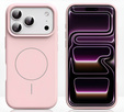Etui silikonowe do iPhone 17 Pro, do MagSafe, antywstrząsowe, różowe