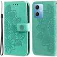 Etui z klapką do Xiaomi Redmi Note 12 5G / POCO X5 5G, Mandala, zielone