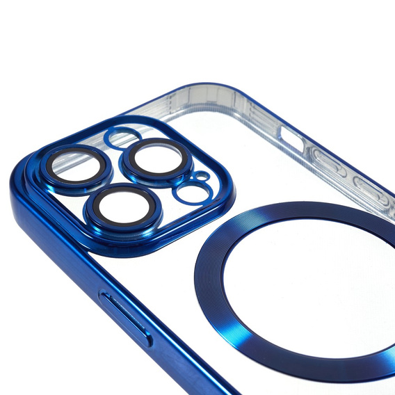 Zestaw Etui do iPhone 14 Pro, MagSafe Hybrid, niebieskie + Szkło