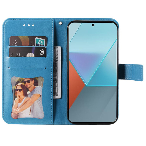 Etui z klapką do Xiaomi Redmi Note 13 Pro 5G, Mandala, niebieskie