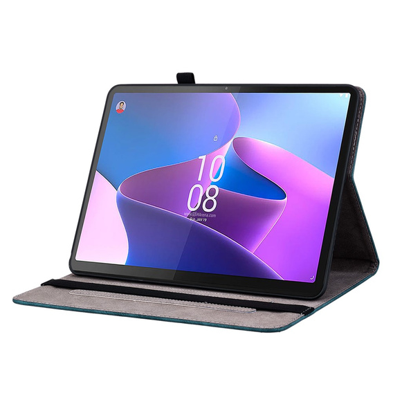 Etui do Lenovo Tab P12, Rose and Butterflies, niebieskie