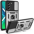 Etui pancerne do Samsung Galaxy S23, CamShield Slide, srebrne