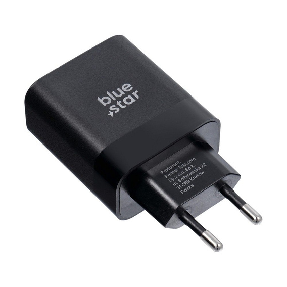 Ładowarka sieciowa Blue Star 3A 45W, USB-C, Czarna