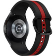 Pasek Silicone Strap Sports do Samsung Galaxy Watch 4/5/6 40/42/43/44/45/46/47mm, Czarny / Czerwony
