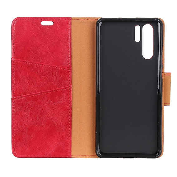 Etui z klapką do Huawei P30 Pro, Wallet Leather Case, czerwone
