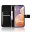 Etui z klapką do Motorola Moto G85, Crazy Horse Wallet, czarne