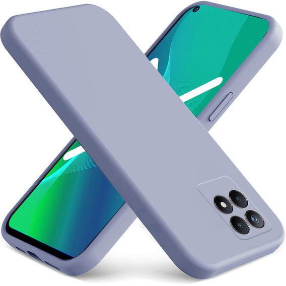 Etui do Realme 8i, Silicone Lite, lawendowe