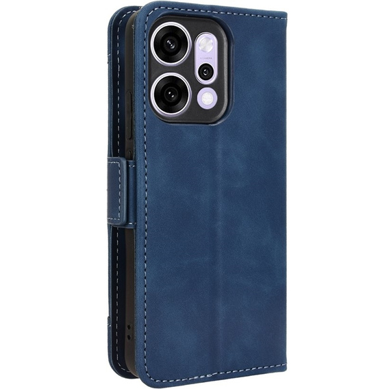 Etui z klapką do Oppo Reno 14, Card Slot, portfelowe, granatowe