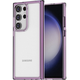 Etui do Samsung Galaxy S23 Ultra, Fusion Hybrid, przezroczyste / fioletowe