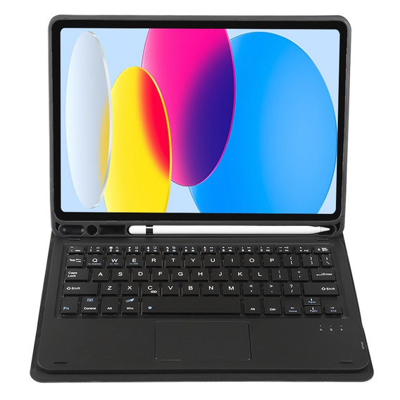 Etui z klawiaturą do iPad 11" 2025 A16 (11 gen.) / iPad 10.9" 2022 (10 gen.), TouchPad Pen Slot, czarne