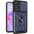 Etui pancerne do Oppo A78 5G, CamShield Slide, niebieskie