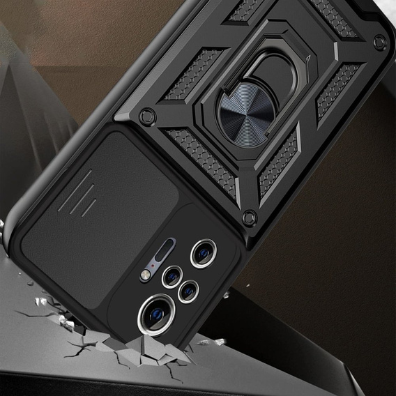 Etui pancerne do Xiaomi Redmi Note 10 Pro, CamShield Slide, czarne