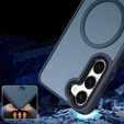 Etui do Samsung Galaxy S21 FE, do MagSafe, ERBORD Matt Case, granatowy + Szkło na ekran