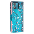Etui z klapką do Motorola Edge 40 Neo, Wallet, Sakura niebieskie