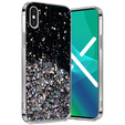 Etui do iPhone X/XS, Glittery, czarne