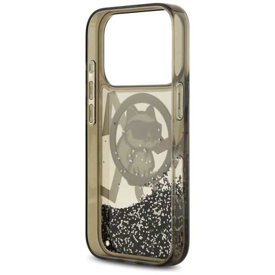 Etui Karl Lagerfeld Liquid Glitter Choupette MagSafe do iPhone 17 Pro Max