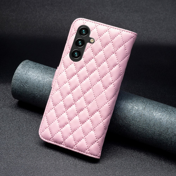 Etui z klapką do Samsung Galaxy A56 5G, Wallet, BINFEN COLOR, różowe