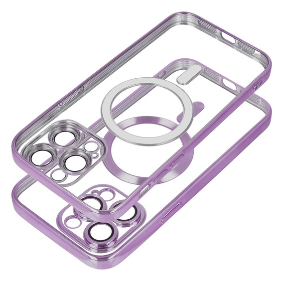 Etui do iPhone 16 Pro, Electro MagSafe, fioletowe + Szkło na ekran